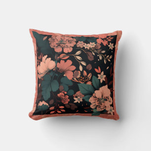 Botanical Blossoms Throw Pillow
