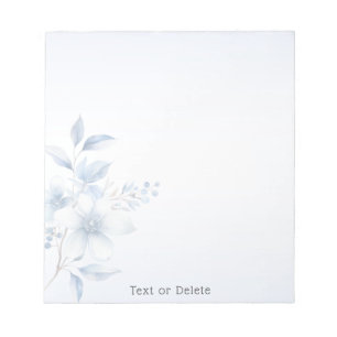 Botanical Blue Flowers Notepad