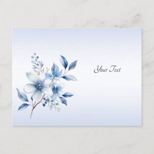 Botanical Blue Flowers Postcard