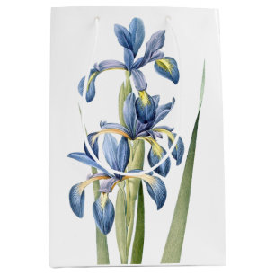 Botanical Blue Iris Flowers Floral Redoute Bag