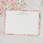 Botanical Blush Pink Peony Rose Girly Floral Frame Card<br><div class="desc">Botanical Blush Pink Peony Rose Girly Floral Frame Note Card</div>