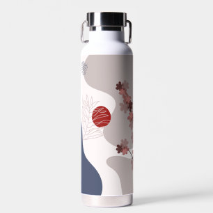 Botanical Boho Blue Magenta Water Bottle