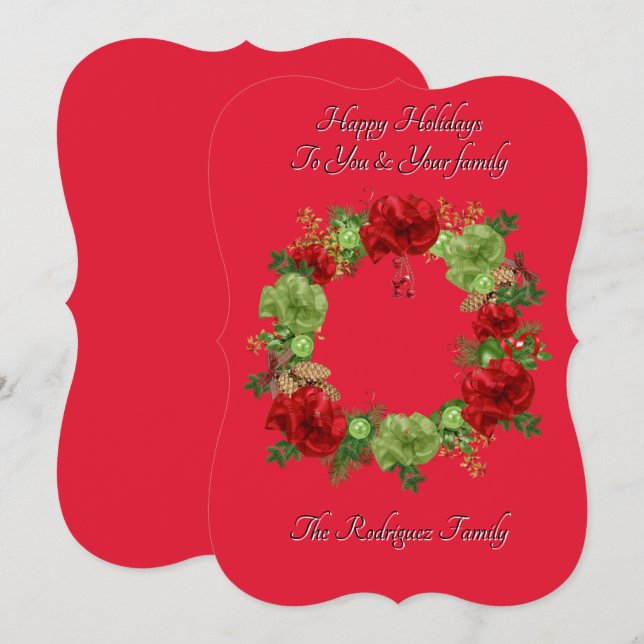 BOTANICAL BOHO CHRISTMAS CARD (Front/Back)