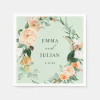 Botanical Boho Greenery Sage Personalized Wedding