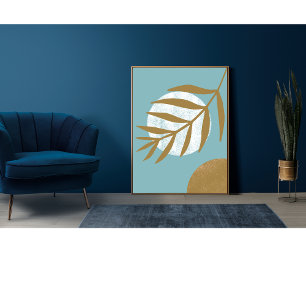 Botanical Boho Mystic Bohemian boho Sun Moon Wall Poster