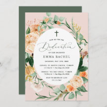Botanical Boho Personalized Blush Pink Dedication