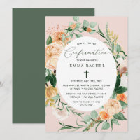 Botanical Boho Personalized Cute Pink Confirmation