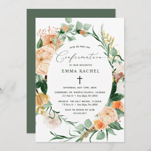 Botanical Boho Personalized Greenery Confirmation Invitation