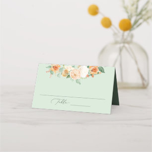 Botanical Boho Sage Green Greenery Floral Wedding Place Card