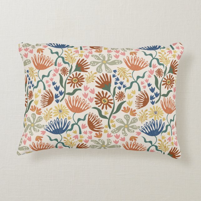 Botanical Boho Series #3 Accent Pillow (Back)