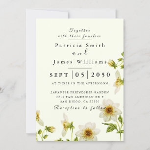 Botanical Boho Spring Wild Flower Wedding Invitati Invitation