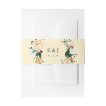 Botanical Boho Watercolor Floral Greenery Yellow
