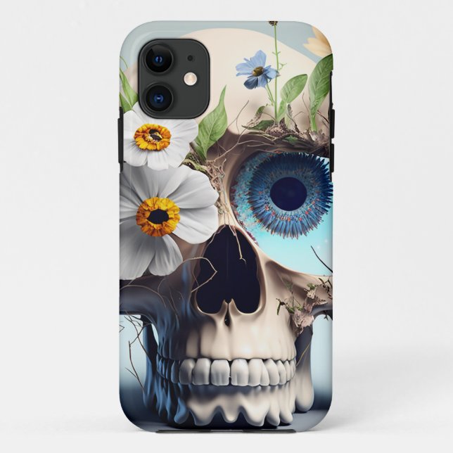Botanical Bones and Botany Floral Skull Case-Mate iPhone Case (Back)