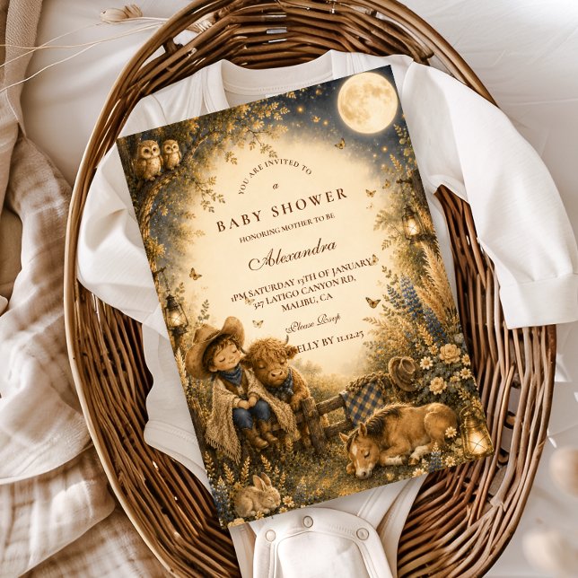 Botanical Boy Western Boho Baby Shower Invitation (Creator Uploaded)