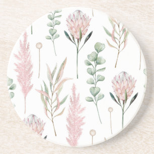 Botanical Breeze Watercolor Coaster