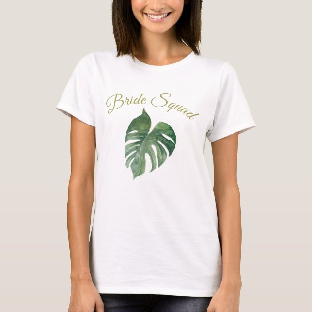 Botanical Bride Squad T-shirt (Front)