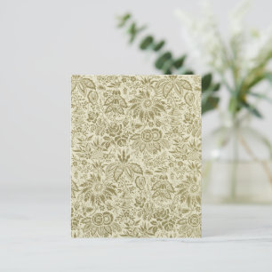 Botanical Brocade Toile Floral Green Sage Pattern