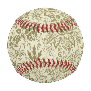 Botanical Brocade Toile Floral Green Sage Pattern Baseball