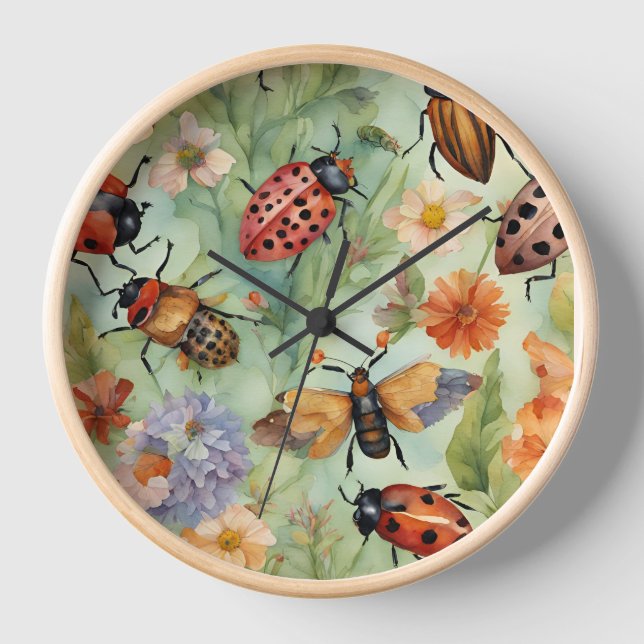 Botanical Bug Symphony Clock (Front)