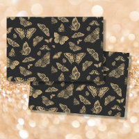 Botanical Butterfly Gold Glitter Pattern Decoupage
