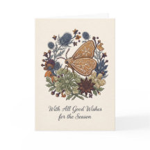 Botanical Butterfly Season Greetings