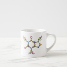 Botanical Caffeine Molecule Mug