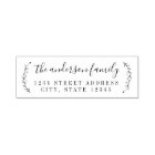 Botanical Calligraphy Family Name Return Address
