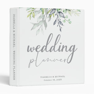 Botanical Calligraphy Wedding Planner Binder