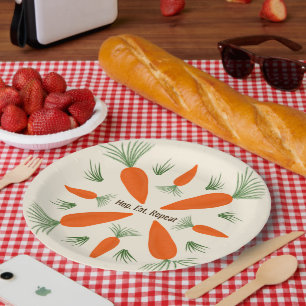 Botanical Carrots Collection Paper Plate
