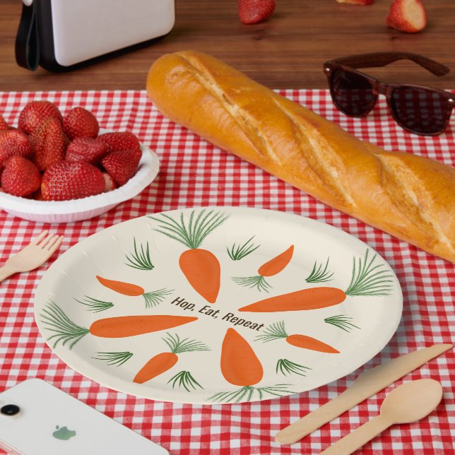 Botanical Carrots Collection Paper Plate (Picnic)