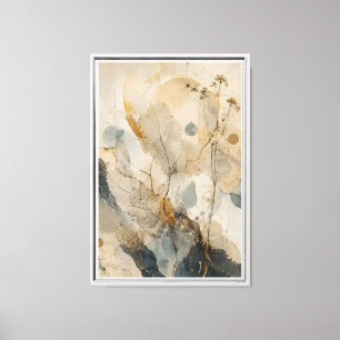 Botanical Cartography Luxury Neutral Botanical Canvas Print