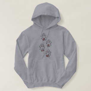 Botanical Cat Lover Silhouette Hoodie