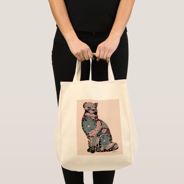 Botanical Cat Market Tote (Front (Product))