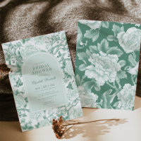 Botanical Chinoiserie Sage Green Bridal Shower