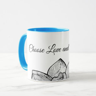 Botanical "Choose Love and Kindness" Combo Mug