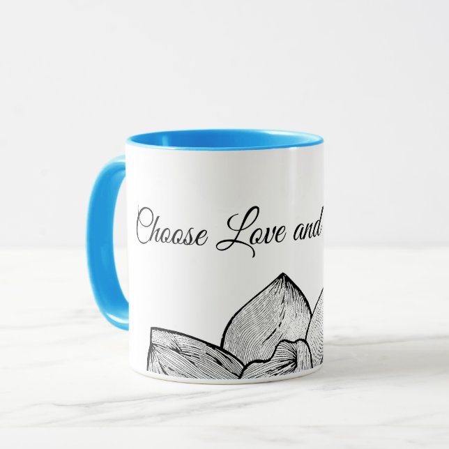 Botanical "Choose Love and Kindness" Combo Mug (Front Left)