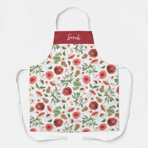 Botanical Christmas Apron