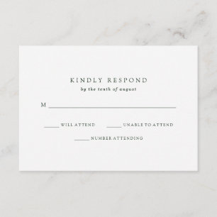 Botanical Christmas   Floral Holiday RSVP Card