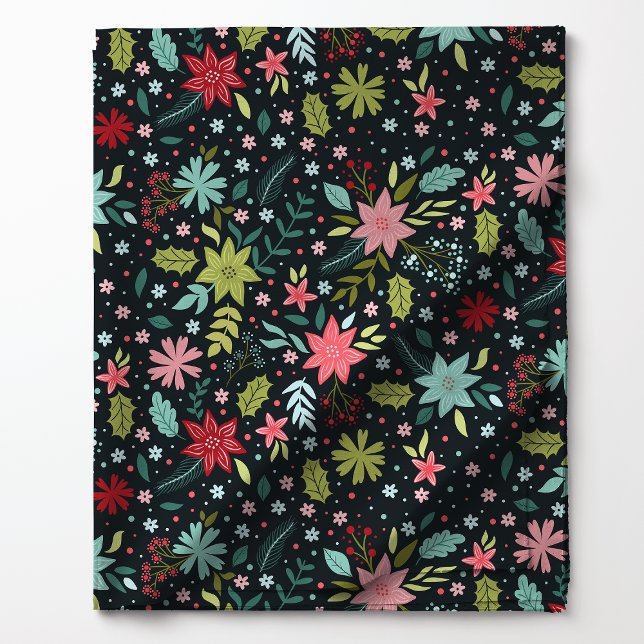 Botanical Christmas Floral Pattern Fabric (Creator Uploaded)