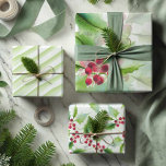 Botanical Christmas Watercolor Wrapping Paper Sheet<br><div class="desc">Wrap your gifts in style this Christmas 2024 with Do Tell A Belle's Christmas wrapping paper featuring a beautiful botanical holly berry and greenery pattern with chic green stripes. This set of wrapping paper sheets is designed using a replica of Victoria Grigaliunas' original watercolor art, offering a trendy yet cute...</div>
