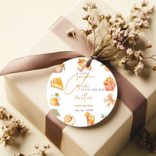 Botanical citrus orange Cutie Summer Baby Shower Favour Tags