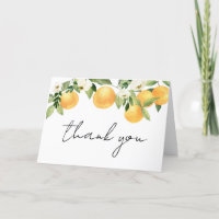 Botanical Citrus Orange Little Cutie Baby Shower