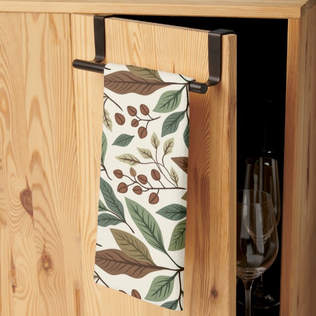 Botanical Coffee Plant Kitchen Towel (Thirds Fold)
