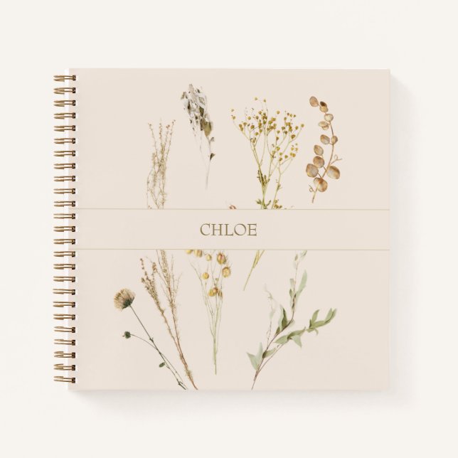 Botanical Collection of Herbs and Plants Notebook (Front)