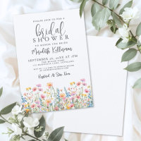 Botanical Colorful Wildflowers Bridal Shower