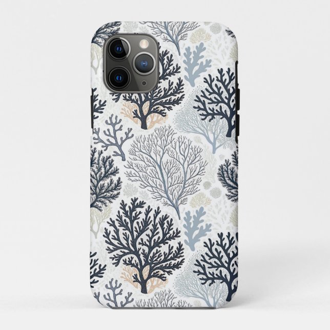 Botanical Coral Ocean Vibes Case-Mate iPhone Case (Back)