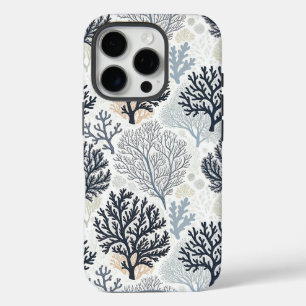 Botanical Coral Ocean Vibes iPhone 16 Pro Case