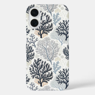 Botanical Coral Ocean Vibes iPhone 16 Case