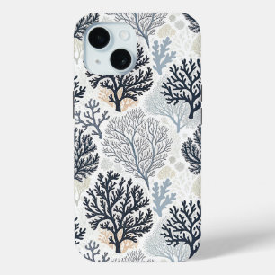 Botanical Coral Ocean Vibes iPhone 15 Case