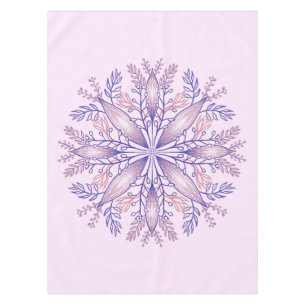 Botanical cottagecore boho floral line art pink tablecloth